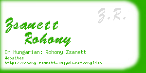 zsanett rohony business card